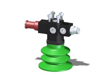 Eżektor zdecentralizowany VGS3010, MINI Si08-2, 4xM4 góra, montaż do płaskownika, BX52P PU30°/PU60° (VGS3010.AF.00.BH) (9901943) - Piab