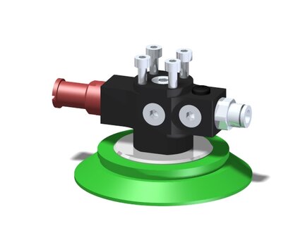 Eżektor zdecentralizowany VGS3010, MINI Pi12-2, 4xM4 góra, montaż do płaskownika, F75P PU30°/PU60° (VGS3010.AB.00.BL) (9900354) - Piab