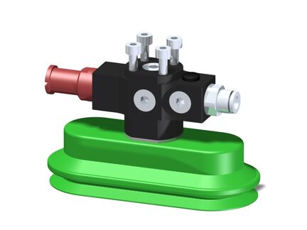 Eżektor zdecentralizowany VGS3010, MINI Si08-2, 4xM4 góra, montaż do płaskownika, OB35x90P PU60° (VGS3010.AF.00.CB) (9904237) - Piab