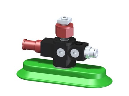 Eżektor zdecentralizowany VGS3010, MINI Pi12-2, zawór zwrotny, M8, 27 mm góra, zestaw do profilu, OF40x110P PU60° (VGS3010.AD.04.CJ) (9903518) - Piab