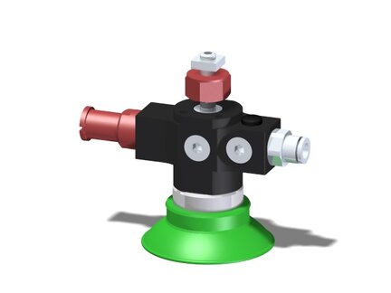 Eżektor zdecentralizowany VGS3010, MINI Xi10-2, M6 22 mm góra, zestaw do profilu, FC50P PU40° (VGS3010.AJ.07.BP) (9915615) - Piab