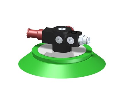 Eżektor zdecentralizowany VGS3010, MINI Si08-2, M6 22 mm prawy, zestaw do profilu, F100P PU30°/PU60° (VGS3010.AF.08.BN) (9914221) - Piab