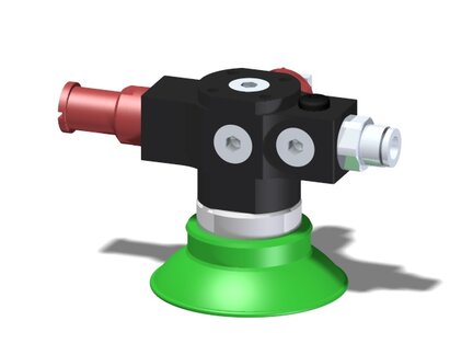 Eżektor zdecentralizowany VGS3010, MINI Xi10-2, M6 22 mm prawy, zestaw do profilu, FC50P PU40° (VGS3010.AJ.08.BP) (9914023) - Piab