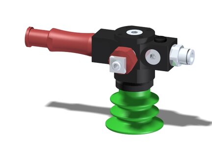 Eżektor zdecentralizowany VGS3010, MINI Pi12-3, M6 22 mm lewy, zestaw do profilu, BX35P PU30°/PU60° (VGS3010.AC.09.BF) (9900449) - Piab