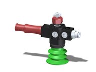 Eżektor zdecentralizowany VGS3010, MINI Xi10-3, M6 22 mm góra, zestaw do profilu, BX35P PU60° (VGS3010.AK.07.BG) (9928713) - Piab