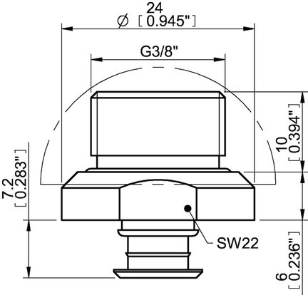 Mocowanie G3/8" zew., 30–40, z z filtrem siatkowym i z zaworem sterującym o podwójnym przepływie (3251009) - Piab