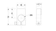 Zderzak krawędziowy z gumową nakładką ANF 14 P (E14507100) (0213176) - Piab