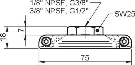 Mocowanie 75, G1/2" wew., z filtrem siatkowym (0100555) - Piab