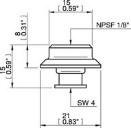 Mocowanie do przyssawek 1/8" NPSF wew., 30–40, PA (3150197) - Piab