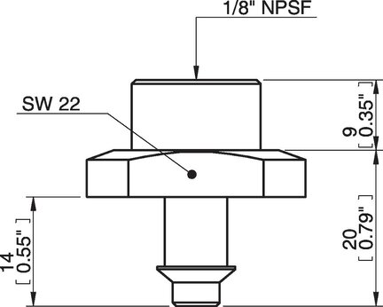 Mocowanie 1/8" NPSF wew. (0201969) - Piab