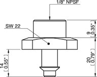 Mocowanie 1/8" NPSF wew. (0201969) - Piab