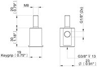 Adapter 90° G3/8" - G1/8" SS VP02.1401  (0223747) - Piab