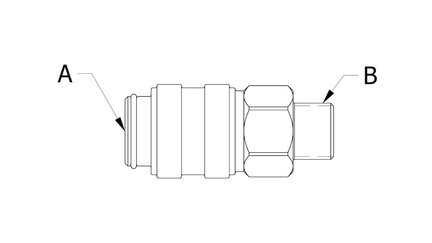 Sprzęgło szybkiego podłączenia 1/4" 92-0406 (E18601597) (0212956) - Piab