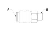 Sprzęgło szybkiego podłączenia 1/4" 92-0406 (E18601597) (0212956) - Piab