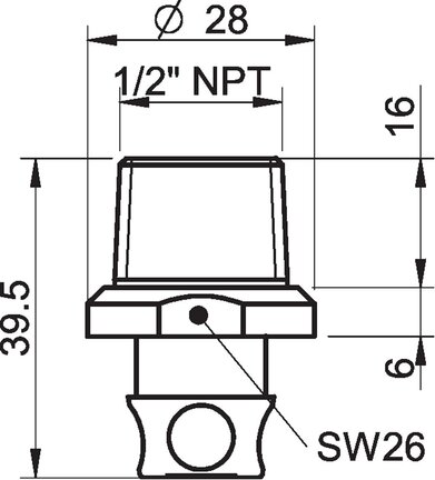 Złącze 1/2" NPT zew.  (0113140) - Piab