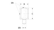 Adapter do montażu przyssawek do siłownika AVI 5I-8-3 (0213145) - Piab