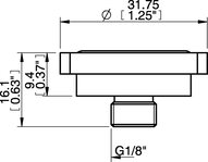 Adapter G 1/8" komplet rowek T  (0104108) - Piab