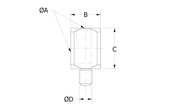 Adapter do montażu przyssawek do siłownika AVI 1/8I-16-5 (0213146) - Piab