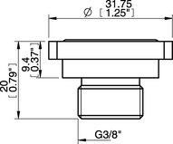 Adapter G3/8" komplet rowek T (0104110) - Piab