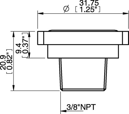 Adapter 3/8" NPT komplet rowek T  (0104111) - Piab