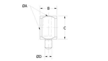 Adapter do montażu przyssawek do siłownika AVI 1/4I-16-8 (0213148) - Piab