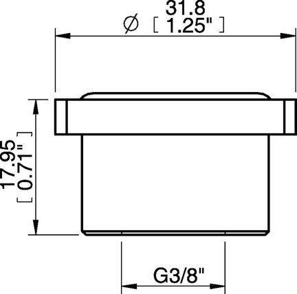 Adapter montażowy do rowka T-owego G3/8" żeński (0107942) - Piab