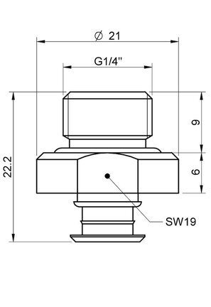 Mocowanie G1/4" zew., 30–40, z filtrem siatkowym i z zaworem sterującym o podwójnym przepływie (3251007) - Piab
