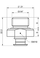 Mocowanie G1/4" zew., 30–40, z filtrem siatkowym i z zaworem sterującym o podwójnym przepływie (3251007) - Piab