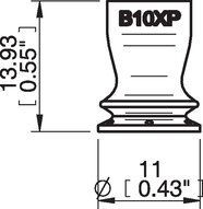 Przyssawka mieszkowa B10X, PU30°/60°, bez filtra (S.B10XP3060.XXX.00) (0204978) - Piab