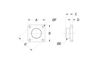 Adapter do siłownika kompaktowego ADZ 14-12 (0213130) - Piab