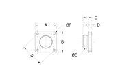 Adapter do siłownika kompaktowego ADZ 20-20 (0213131) - Piab