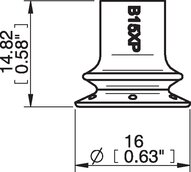 Przyssawka mieszkowa B15X, PU60°, bez filtra (S.B15XP60.XXX.00) (0205172) - Piab