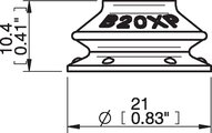 Przyssawka mieszkowa B20X, PU60°, bez filtra (S.B20XP60.XXX.00) (0205176) - Piab