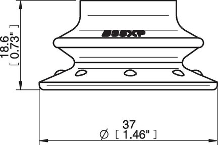 Przyssawka mieszkowa B35X, PU30°/60°, bez filtra (S.B35XP3060.XXX.00) (0205002) - Piab
