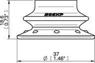 Przyssawka mieszkowa B35X, PU60°, bez filtra (S.B35XP60.XXX.00) (0205192) - Piab