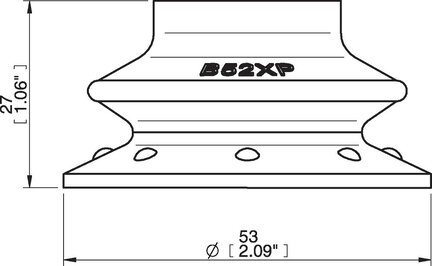 Przyssawka mieszkowa B52XP, PU60°, bez filtra (S.B52XP60.XXX.00) (0205200) - Piab