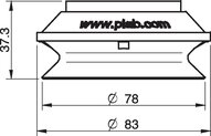Przyssawka mieszkowa B75, Nitryl HNBR 75°, bez filtra (S.B75HN75.XXX.00) (3150107T) - Piab