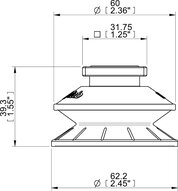Przyssawka mieszkowa BFFT60, PU30°/60°, rowek T, filtr siatkowy (S.BFFT60P306060.TXX.01) (0222773) - Piab