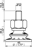 Przyssawka mieszkowa BFF40P, PU55°/60°, M10 zew., (BFF40P.4R.M10M) (0121427) - Piab