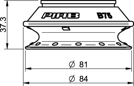 Przyssawka mieszkowa B75P, PU60°, zielony przeżroczysty, (B75P.4E) (0111594) - Piab