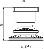 Przyssawka mieszkowa BFF40P, PU55°/60°, T-slot, filtr siatkowy, (BFF40P.4R.T1M) (0206925) - Piab