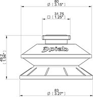 Przyssawka mieszkowa BFFT80, PU30°/60°, rowek T, filtr siatkowy (S.BFFT80P306060.TXX.01) (0222782) - Piab