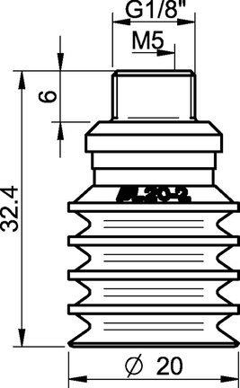 Przyssawka wielomieszkowa BL20-2, Chloropren 60°, G1/8" zew., zawór ster., podw.. przepł., filtr siatkowy (S.BL20-2CR60.G18M.54) (0101200) - Piab