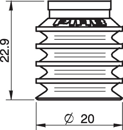 Przyssawka wielomieszkowa BL20-2, Chloropren 60°, bez filtra (S.BL20-2CR60.XXX.00) (0101115) - Piab
