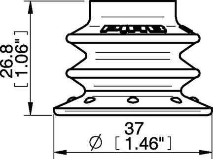 Przyssawka wielomieszkowa BX35P, PU30°/60°, bez filtra (S.BX35P3060.XXX.00) (0106292) - Piab