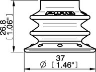 Przyssawka wielomieszkowa BX35P, PU60°, bez filtra (S.BX35P60.XXX.00) (0107477) - Piab