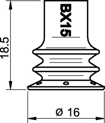 Przyssawka wielomieszkowa BX15P, PU, (BX15P.4K) (0118505) - Piab