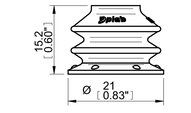 Przyssawka wielomieszkowa BX20P, PU30°/60°, bez filtra (S.BX20P3060.XXX.00) (0118507) - Piab