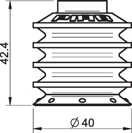 Przyssawka wielomieszkowa BL40-3, PU30°/70°, bez filtra (S.BL40-3P3070.XXX.00) (0112667) - Piab