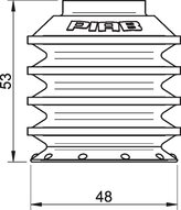Przyssawka wielomieszkowa BL50-3, PU30°/70°, bez filtra (S.BL50-3P3070.XXX.00) (0112641) - Piab